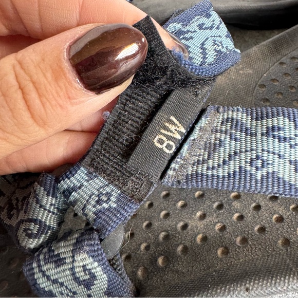 Teva Blue Black Fi 5 Hiking Sandals Shoes Strappy 8 - Picture 11 of 11